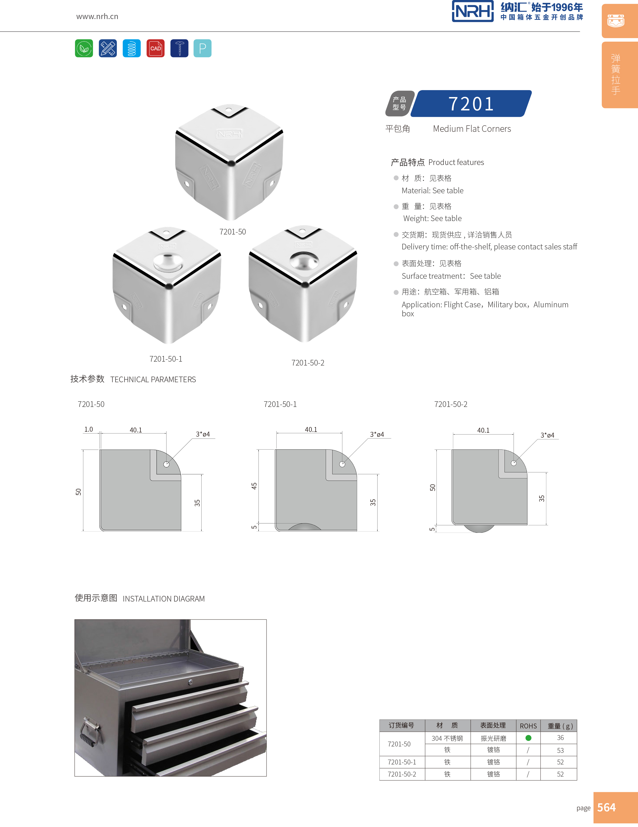 鋁箱包角7201-50燈光箱包角_箱體護角_NRH一色桃子中文字幕鋁箱包角