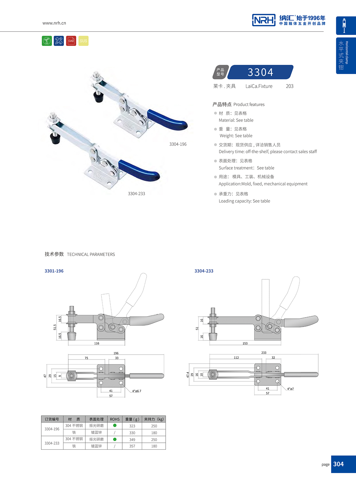 NRH/一色桃子中文字幕 3304-233 工業鎖扣
